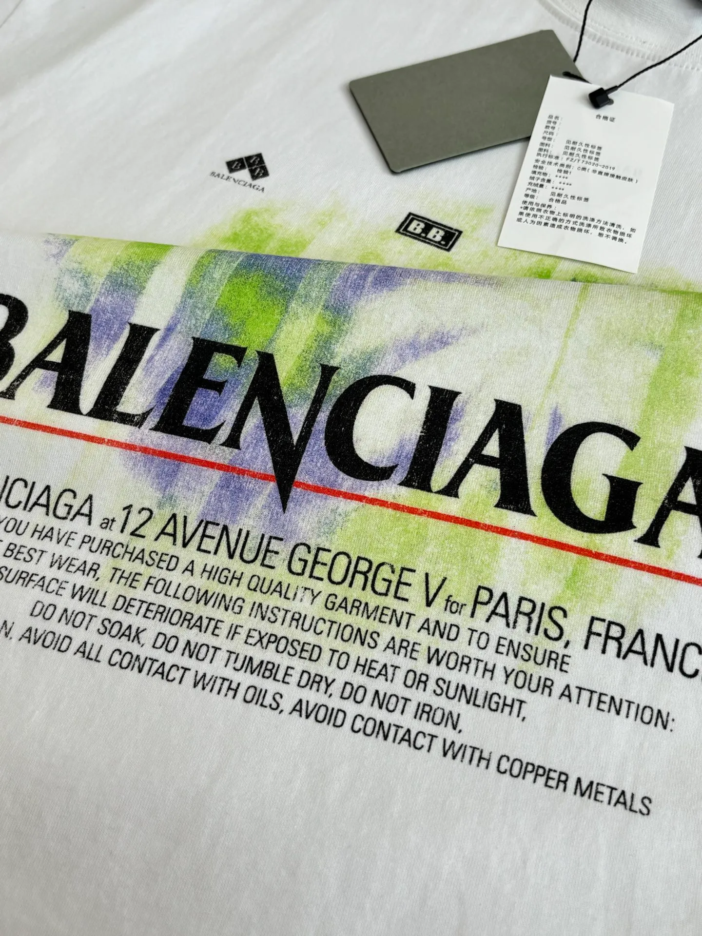 Balenciag*/ SS 26 New Arrival T ， ， Retro 、 ，Green Purple ， ， 。 Size：XS/S/M/L